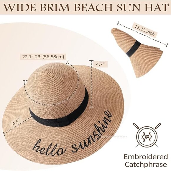 Beach Sun Hats for Women, Straw Hat for Women, Womens Sun Hat main image 4